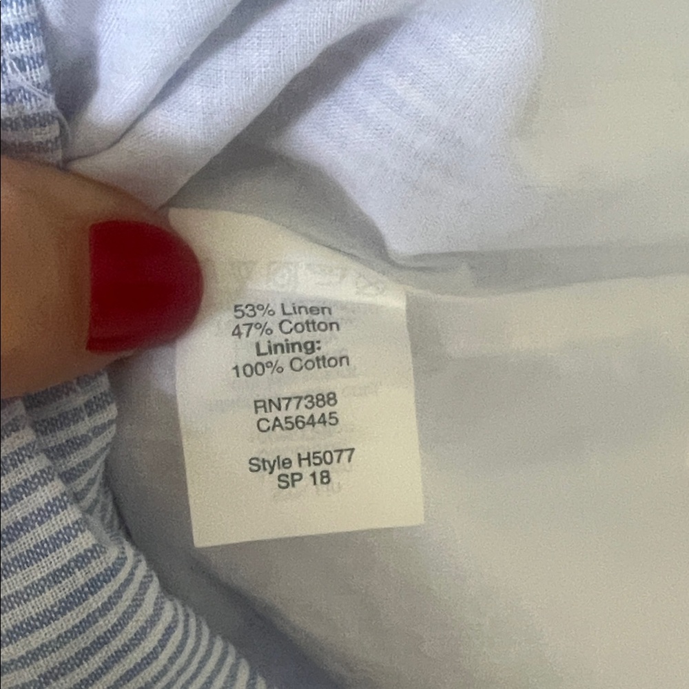 💙 J.Crew Blue & White Seersucker Mini Dress – Size 4 🌿 - Picture 5 of 9